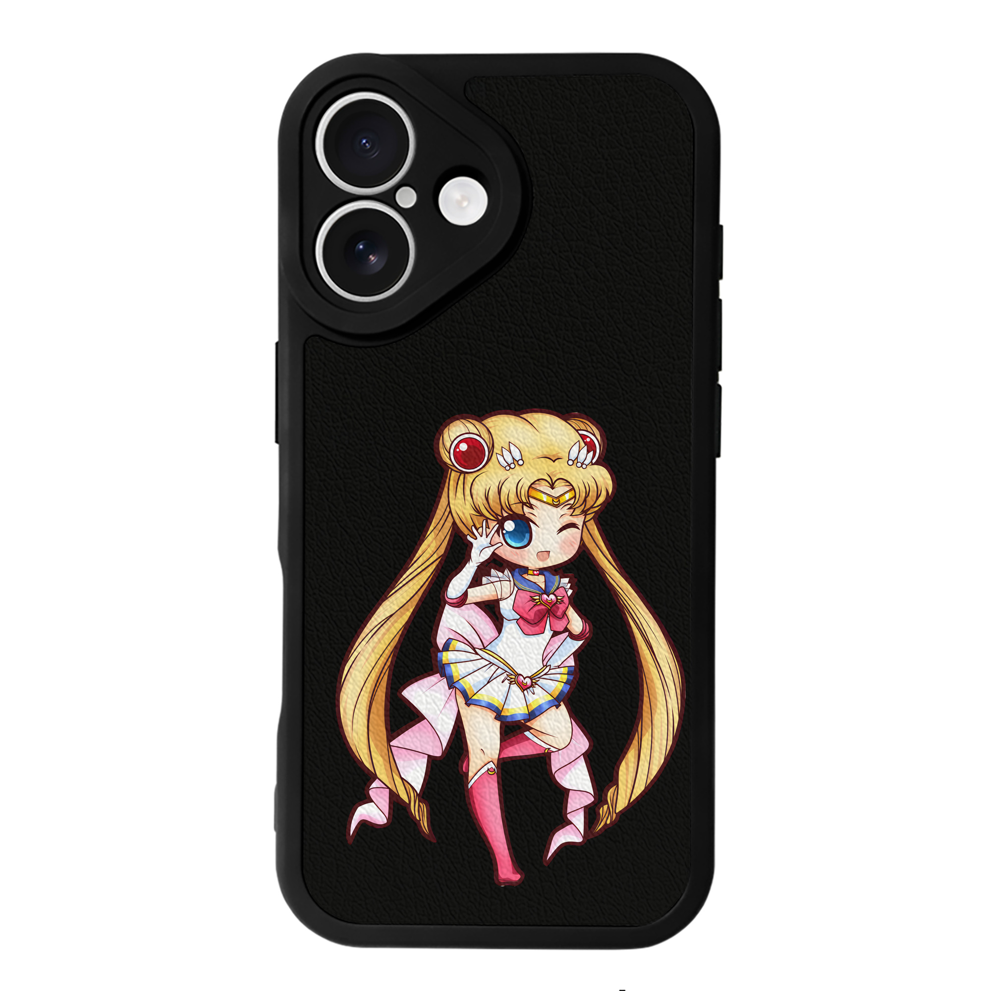 （画像用） 美少女戦士セーラームーン 月野 うさぎ つきの うさぎ Sailor Moon Tsukino Usagi 【iPhone 16シリーズ対応】シリコンスマホケース（レザー調） 材質：シリコン